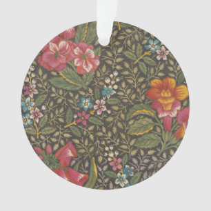 Ornamento Padrão Floral Antigo Toile de Jouy Francês