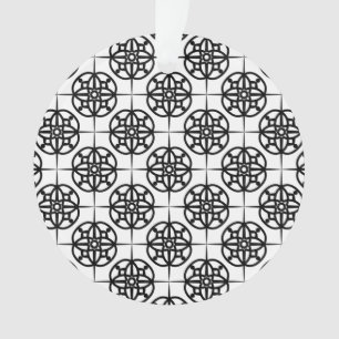 Ornamento Padrão Geométrico com Vibração Retro Elegante
