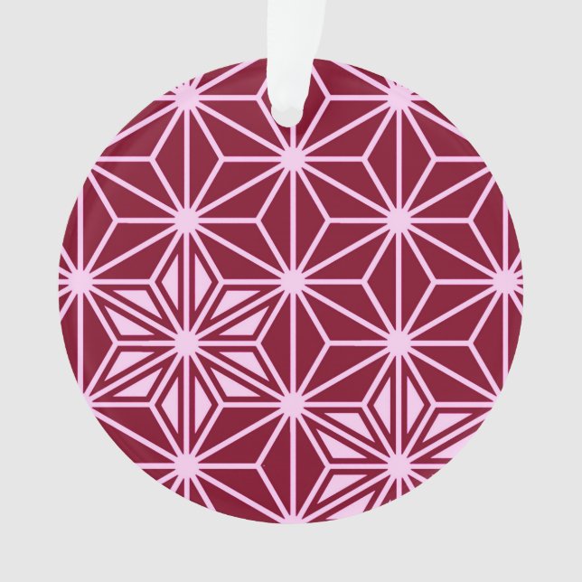 Ornamento Padrão japonês Asanoha - burgundy (Frente)