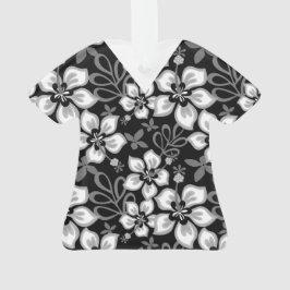 Ornamento PADRÃO JUNGLE SURF EM PRETO Scrubs