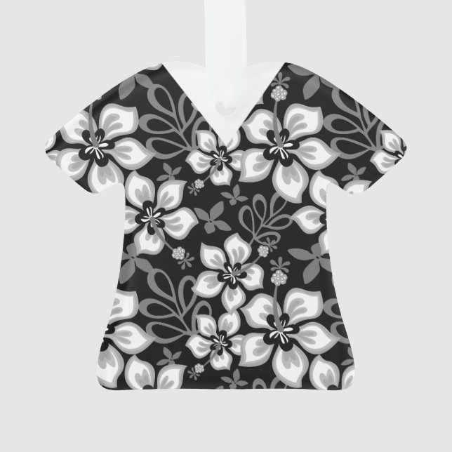 Ornamento PADRÃO JUNGLE SURF EM PRETO Scrubs (Verso)