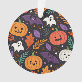 Ornamento Padrão Mágico de Halloween Fofo