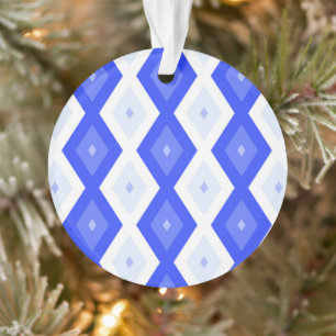 Ornamento Padrão real de diamante azul