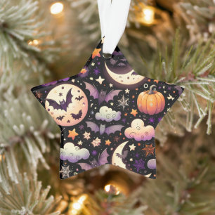 Ornamento Padrão Whimsical Halloween Night Sky