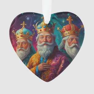 Ornamento Padre Natal e Reindeer Wonderland Natal