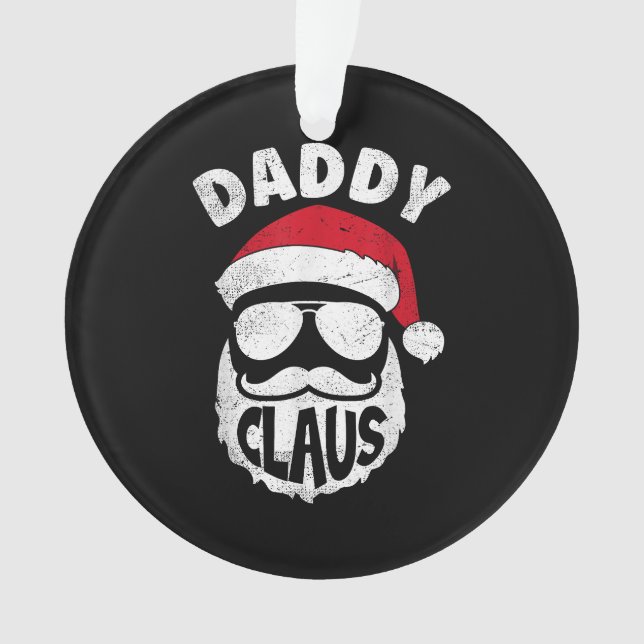 Ornamento Pai Claus Pai Natal Engraçado Combinação de Natal  (Frente)