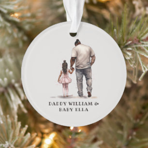 Ornamento Pai e Filha Pretos Personalizados (3)