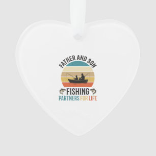 Ornamento Pai e Filho Parcerios de Pesca para a Vida Design_