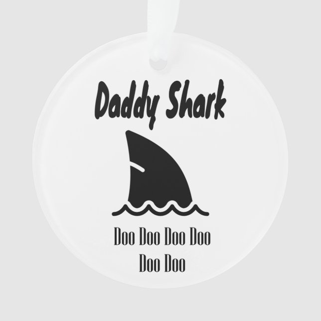 Ornamento Pai Shark Doo Doo Trendy Cartilha (Frente)