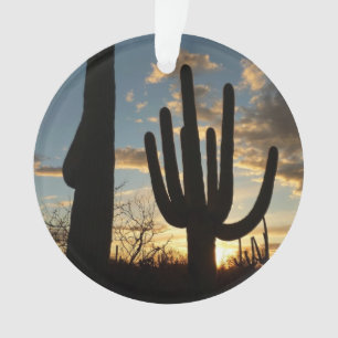 Ornamento Paisagem do Deserto de Arizona Saguaro Sunset II