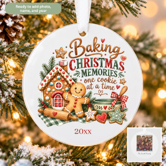 Ornamento Pão de gengibre aquarela Natal Personalizado