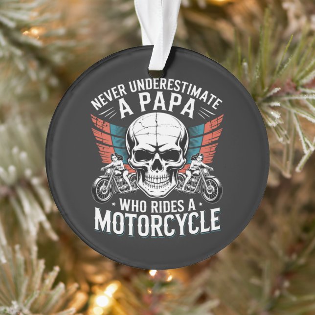 Ornamento Papai Ciclista Que Anda de Motocicleta (Árvore)