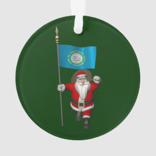 Ornamento Papai Noel Com Alferes Da Dakota Do Sul