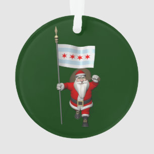 Ornamento Papai Noel Com Alferes De Chicago