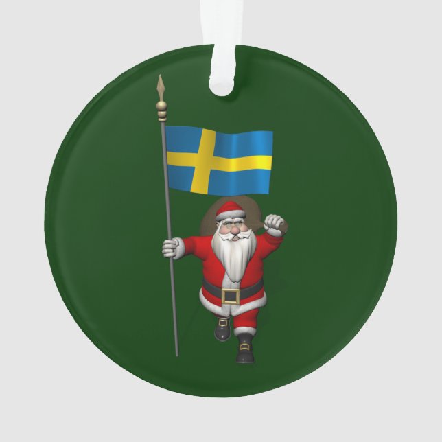 Ornamento Papai Noel Com Alferes De Suecia (Verso)