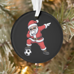 Ornamento Papai Noel Futebol Dabbing Papai Noel Presente Nat