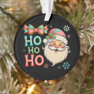 Ornamento Papai Noel Ho Ho Préppy Natal Coquette Arco Natal