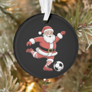 Ornamento Papai Noel Jogando Futebol Esportes de Natal