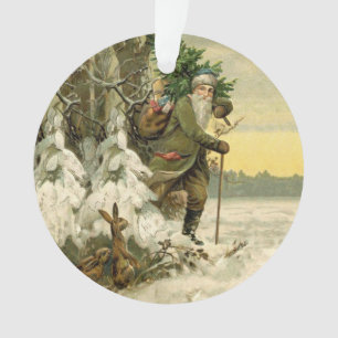 Ornamento Papai Noel Natal Vitoriano Árvore de Natal Vintage