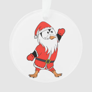 Ornamento Papai Noel Pinguim Pronta para o Natal