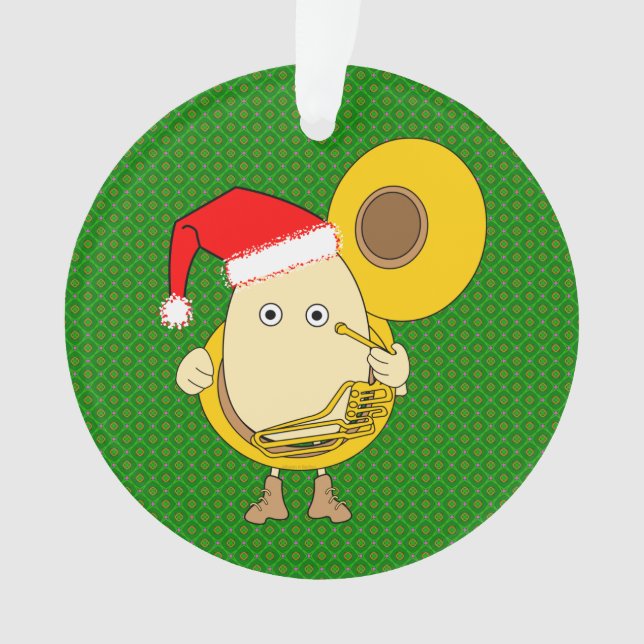 Ornamento Papai noel Tuba Player Egghead (Frente)