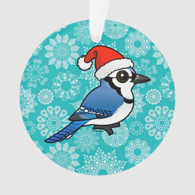 Ornamento Papais noeis Blue Jay (Frente)