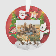 Papais noeis de Cartoon de Natal Coloridos Foto Ad