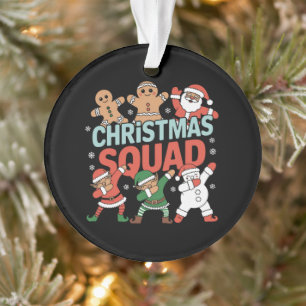 Ornamento Papais noeis De Esquadrão De Natal Dabbing Elf Fam