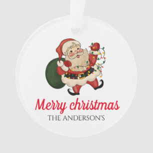 Ornamento Papais noeis de natal alegres