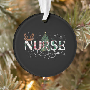 Ornamento Papais noeis de Natal Favoritos Enfermeira Xmas dá