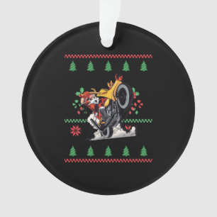 Ornamento Papais noeis de Natal Motor Rider