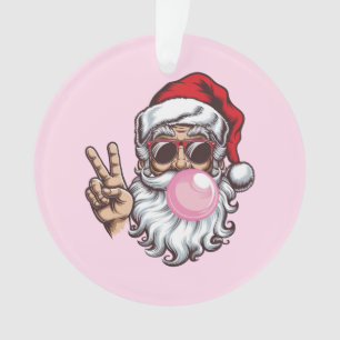 Ornamento Papais noeis de Natal soprando a bolha