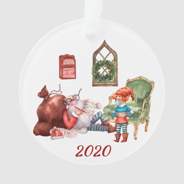 Ornamento papais noeis Engraçados 2020 Este é um Fazer de má (Frente)