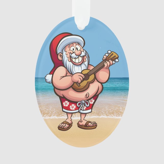 Ornamento Papais noeis Engraçados - Consulte Traseiros - (Frente)