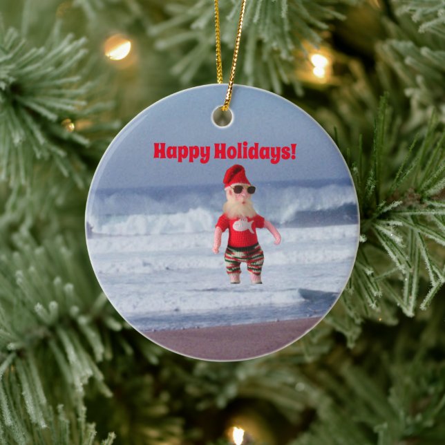 Ornamento - Papais noeis no Surf (Árvore)