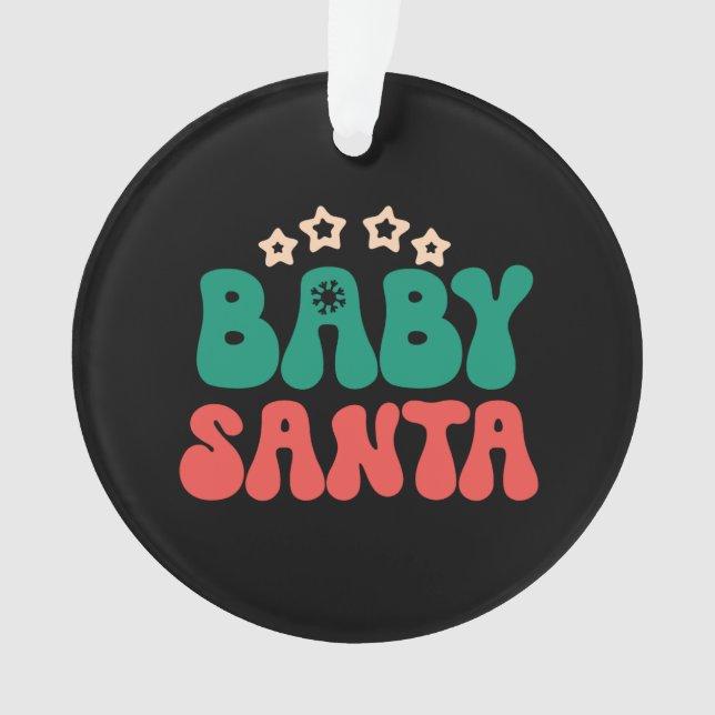 Ornamento Papais noeis para bebês presentes no Natal (Frente)