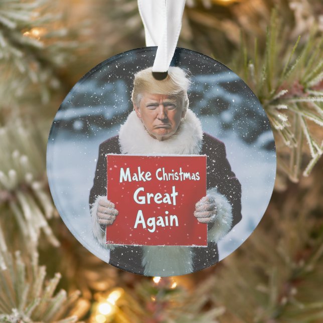 Ornamento Papais noeis Trump: "Faça Excelente de Natal novam (Árvore)