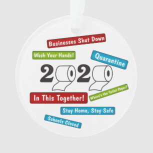 Ornamento Papel De Banheiro 2020 No Ano Em Que Tudo Acontece