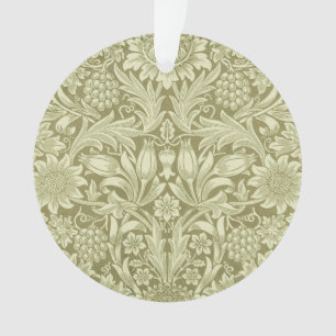 Ornamento Papel de Parede Girassol de William Morris em Oliv