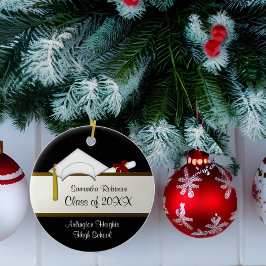 Ornamento para Graduação de Boné Branco