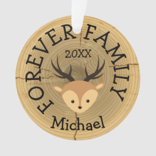 Ornamento Para sempre presente da adopção dos cervos da