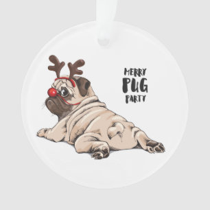 Ornamento Partido alegre do Pug