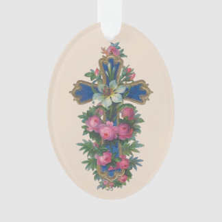 Ornamento Páscoa Cross com Lily