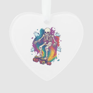 Ornamento Patinador Esqueleto