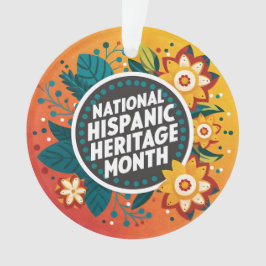 Ornamento Patrimônio Nacional Hispânico Vibrante Mês