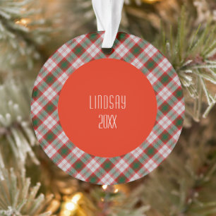 Ornamento Patterno de Xadrez Lindsay Dress Clan Tartan