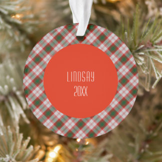 Ornamento Patterno de Xadrez Lindsay Dress Clan Tartan