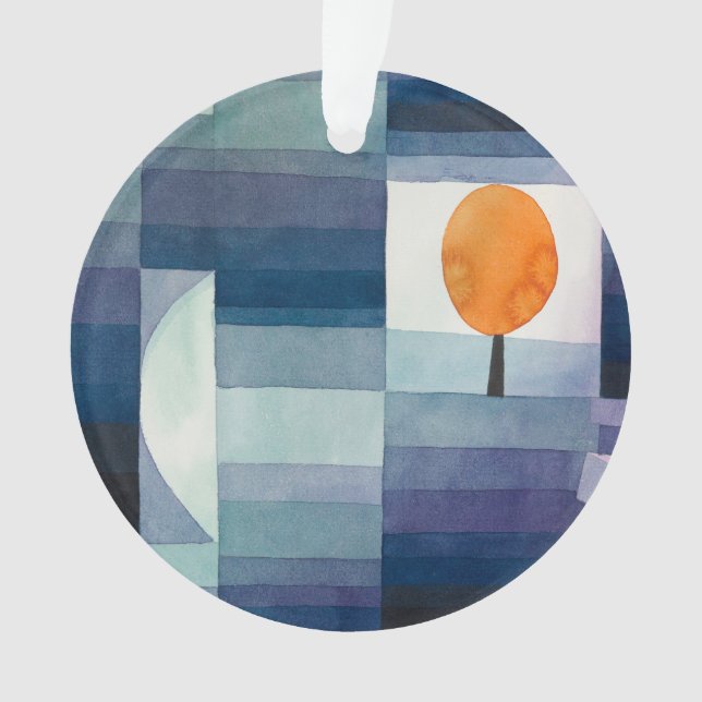 Ornamento Paul Klee Precursor do Outono Azul Moderno Abstrat (Frente)