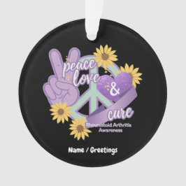 Ornamento Paz Amor Curto Artrite Reumatoide Sensibilização