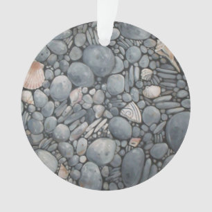 Ornamento Pedras de Praia Conchas Pebbles Rochas Pintura